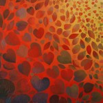 Lehdistö, syksy / 1999
akryyli luonnonlehdille /
230 cm x 150 cm